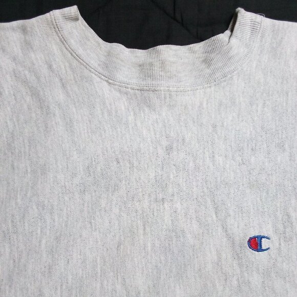 Vintage Champion Reverse Weave Crewneck Sweatshirt Heather Gray - Picture 1 of 6